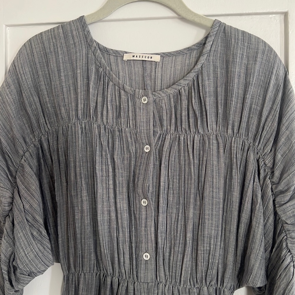 Mascob shirred cotton dress